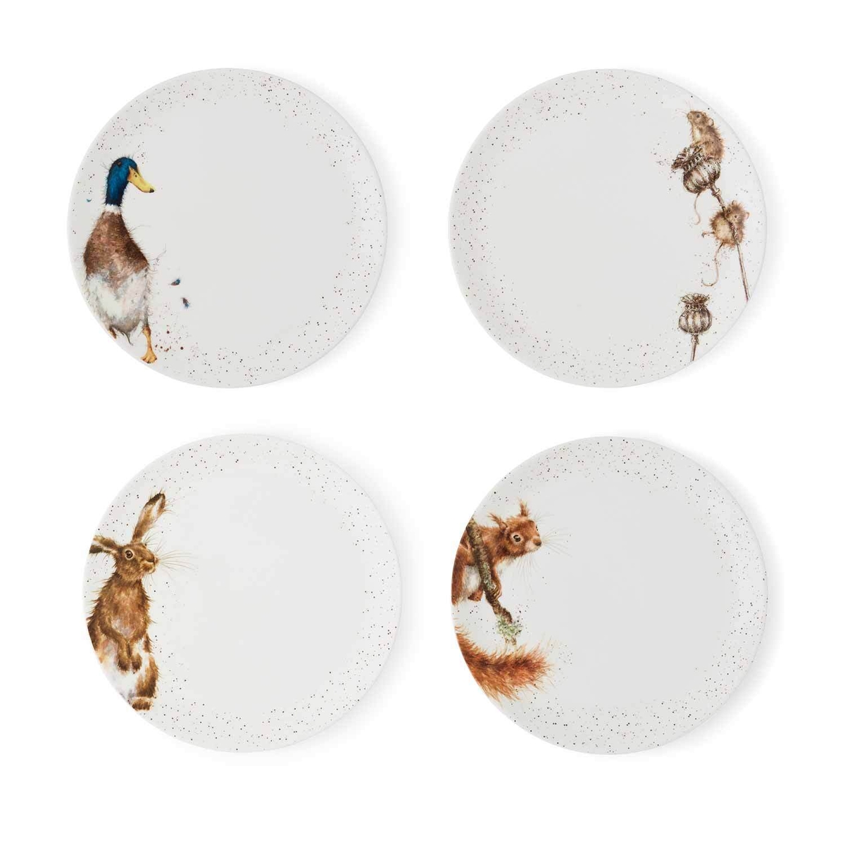 Wrendale Designs Set of 4 Coupe Plates image number null